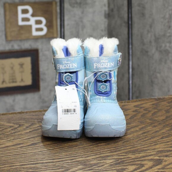 Frozen Toddler Girls Winter Boots 88236653 Blue 6T - Picture 3 of 7